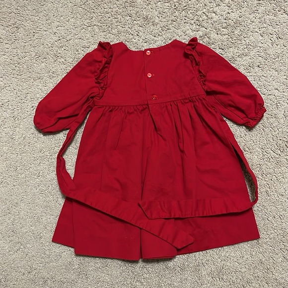 Beautiful baby girl smocked Christmas dress by Edgehill Collection, 12 mo. - Picture 4 of 7